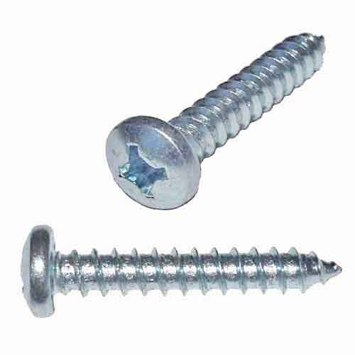 PPTS834 #8 X 3/4" Pan Head, Phillips, Tapping Screw, Type A, Zinc